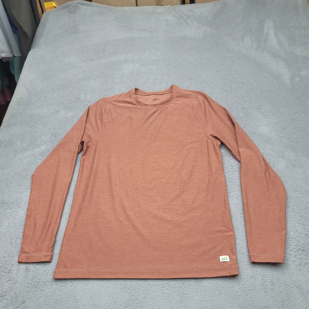 Vuori Shirt Mens Small Red Brown Strato Tech L/S *read